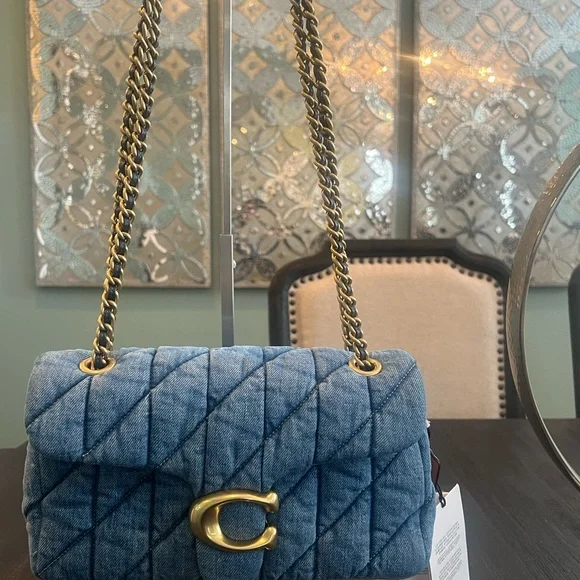 NWT Coach Quilted Denim Tabby 26 - Picture 7 of 16